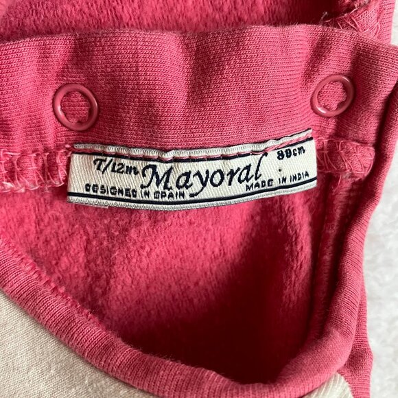 Mayoral Toddler Baby Dress 12M | Pink Village Print Long-Sleeved Ruffle GUC - Picture 3 of 16